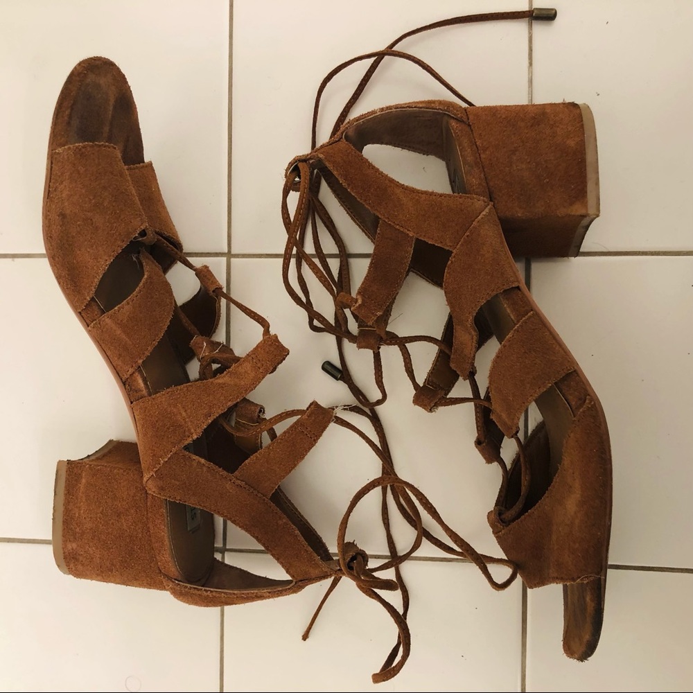 Steve Madden Lace Up Block Heels